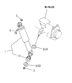 1998 Acura SLX Rear Shock Absorber Diagram