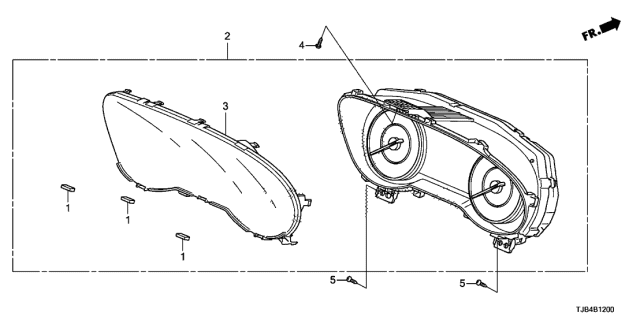 2019 Acura RDX Combination Meter Assembly Diagram for 78100-TJB-A15