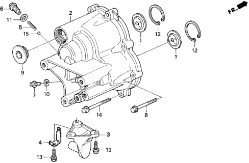 1993 Acura Legend 2 Door LS KA 6MT MT Transmission Cover Diagram