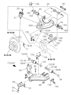 1998 Acura SLX 4 Door 4LS (PREMIUM) KA 4AT Front Lower Arm Diagram