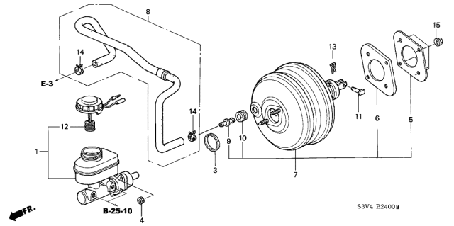 2001 Acura MDX Brake Master Cylinder Assembly (26.99Mmcv) Diagram for 46100-S0X-013