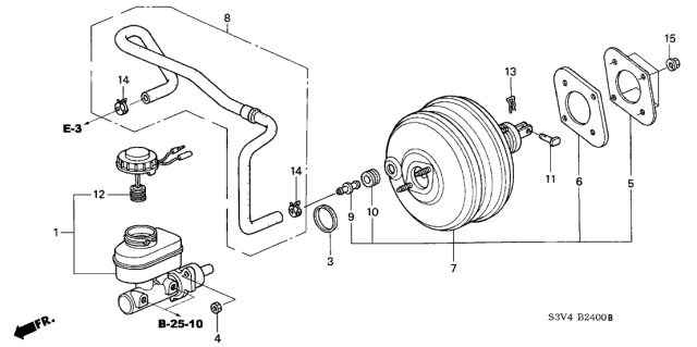 2002 Acura MDX Tube Assembly, Master Power Diagram for 46402-S3V-A02