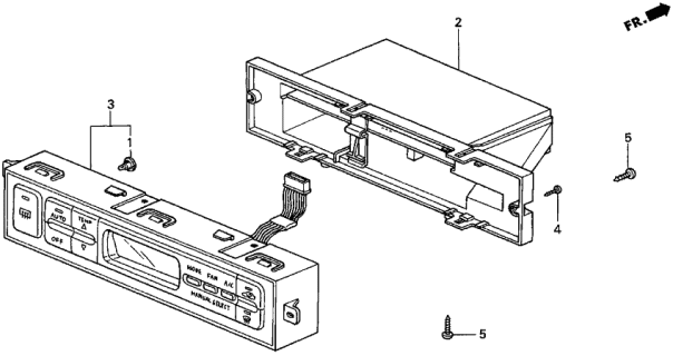 1998 Acura CL Computer Assembly, Automatic Air Conditioner Diagram for 79610-SY8-A02