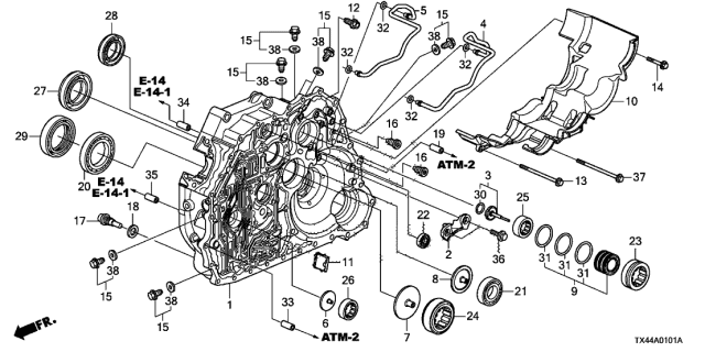 2016 Acura RDX Bolt, Sealing (10MM) Diagram for 90041-RT4-003