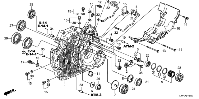 2016 Acura RDX Bearing (40.5X74X23) Diagram for 91102-RT4-003