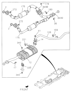 1999 Acura SLX Converter Catalyst Diagram for 8-97163-245-2