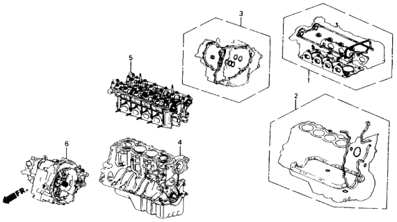 1987 Acura Integra Gasket Kit C Diagram for 061C1-PH0-660