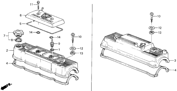 1988 Acura Legend Cylinder Head Cover Diagram