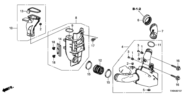 2021 Acura ILX 4 Door 24TECH (A-SPEC) KA DCT Resonator Chamber Diagram