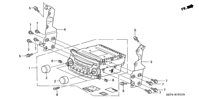2007 Acura TL 4 Door BASE (NAVIGATION) KA 5AT Auto Radio Diagram