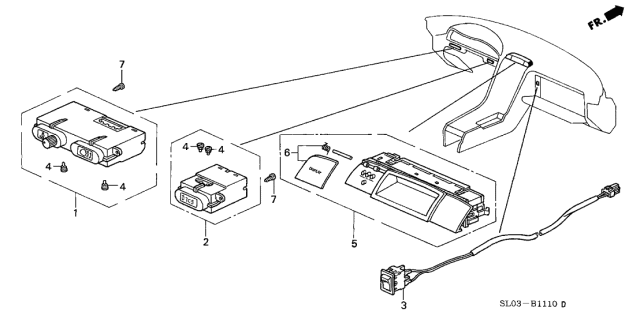 1999 Acura NSX 2 Door NSX (ALEX ZANARDI ED) KA 6MT Switch Diagram