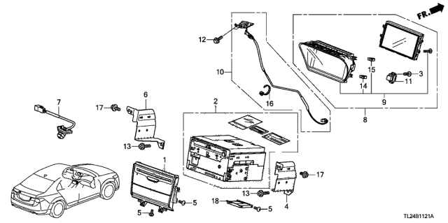 2011 Acura TSX 4 Door TECH KA 5AT Navigation System Diagram
