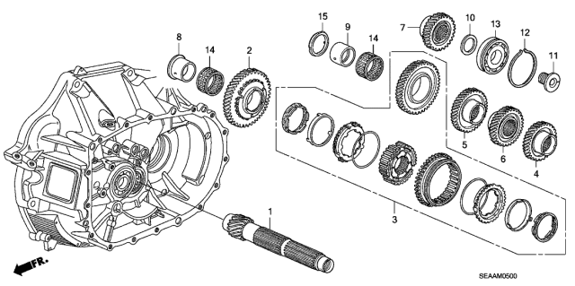 2008 Acura TSX Shim E (35MM) (1.19) Diagram for 23985-PPP-000