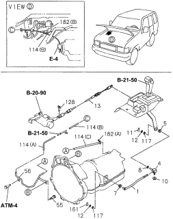 1996 Acura SLX Cable, Safety Lock Diagram for 8-97109-917-0