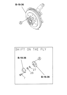 1998 Acura SLX 4 Door 4LS (PREMIUM) KA 4AT Free Wheel Hub Bolts Diagram