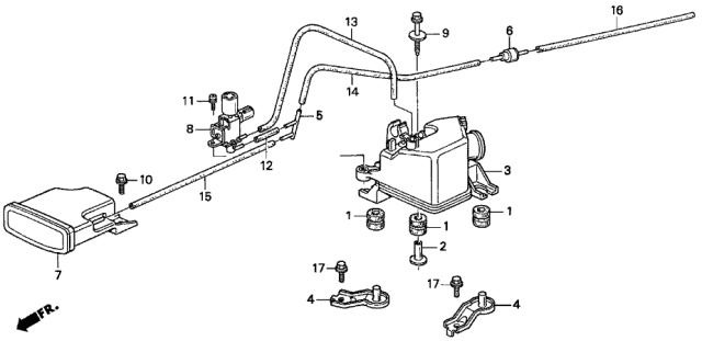 1997 Acura CL Stay A, Resonator Chamber B Diagram for 17291-P0A-000