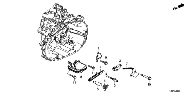 2019 Acura MDX Lever, Parking Diagram for 24500-R9T-010