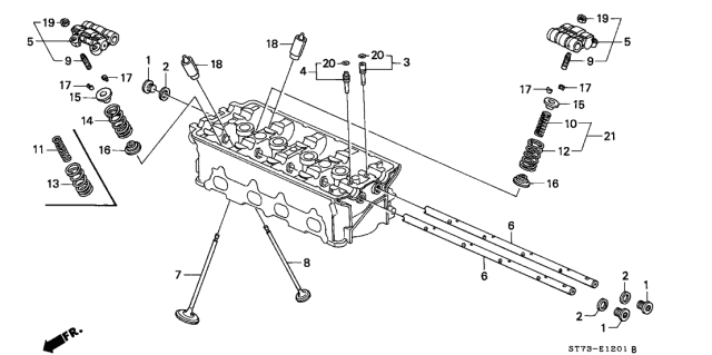 1997 Acura Integra Valve - Rocker Arm Diagram