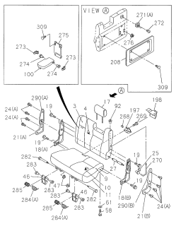 1999 Acura SLX Pad, Right Rear Seat-Back Diagram for 8-97083-472-1