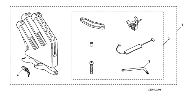 2017 Acura MDX 5 Door ADV (ENT/E.LIBERTY) KA 9AT Snowboard Attachment Diagram