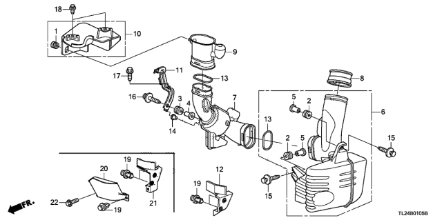 2009 Acura TSX 4 Door TSX (TECH) KA 6MT Resonator Chamber Diagram