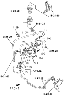1997 Acura SLX Clip, Flexible Hose (17MM) Diagram for 8-94382-792-1
