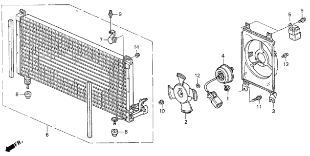 Motor, Cooling Fan Diagram for 38616-P1E-003