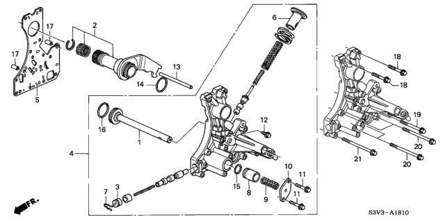 2003 Acura MDX AT Regulator Diagram