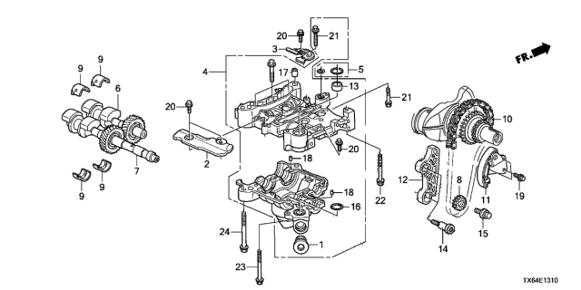 2014 Acura ILX Bolt, Flange (8X65) Diagram for 95701-08065-07