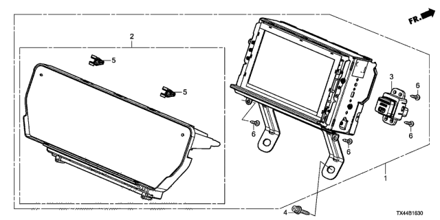 2014 Acura RDX Display Assembly, Center (Coo) (Panasonic) Diagram for 39710-TX4-305