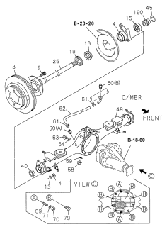 1999 Acura SLX Case, Rear Axle Diagram for 8-97172-762-2