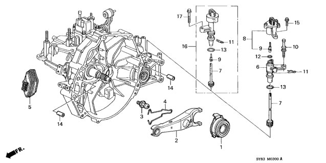 1997 Acura CL Holder, Speedometer Gear Diagram for 23815-P0A-A00