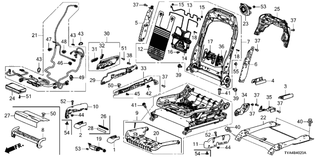 2022 Acura MDX Foot Cover F (Deep Black) Diagram for 81104-TJB-A21ZA