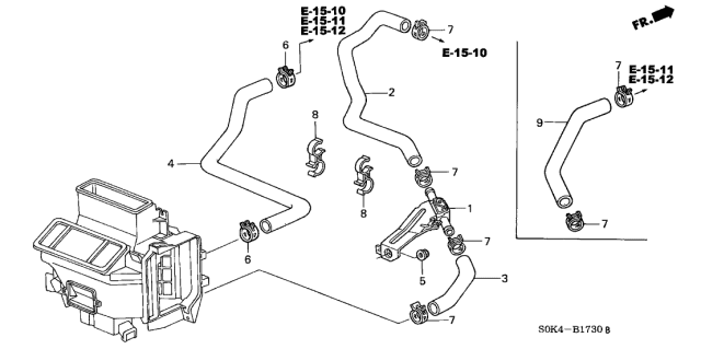 2003 Acura TL Water Valve Diagram