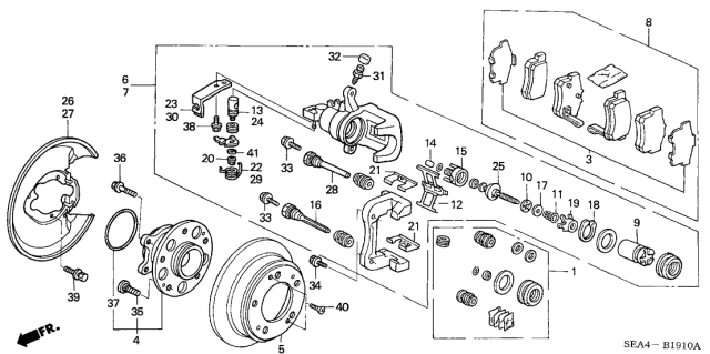 2007 Acura TSX Driver Side Return Spring Diagram for 43266-S84-A51