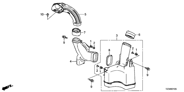 2017 Acura TLX Resonator Chamber Diagram