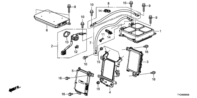 2018 Acura RLX Cable Component Diagram for 1N710-R9S-003