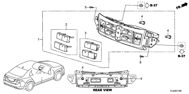 2013 Acura TSX Auto Air Conditioner Control Diagram