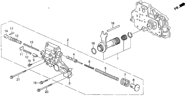 1994 Acura Vigor Body, Regulator Valve Diagram for 27211-PW4-020