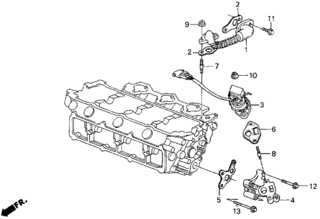 1990 Acura Legend 4 Door L (MOQUETTE) KA 5MT EGR Valve Diagram