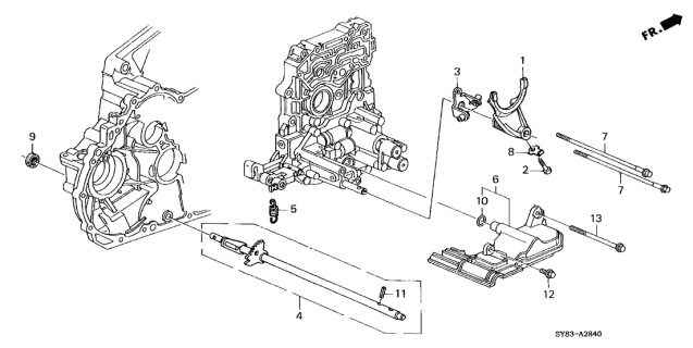 1998 Acura CL AT Shift Fork Diagram