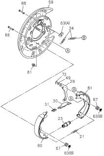 1997 Acura SLX 4 Door 4XS (BASE) KA 4AT Parking Brake Diagram
