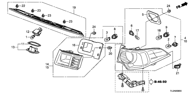 2014 Acura TSX Lens Diagram for 34106-SNB-023