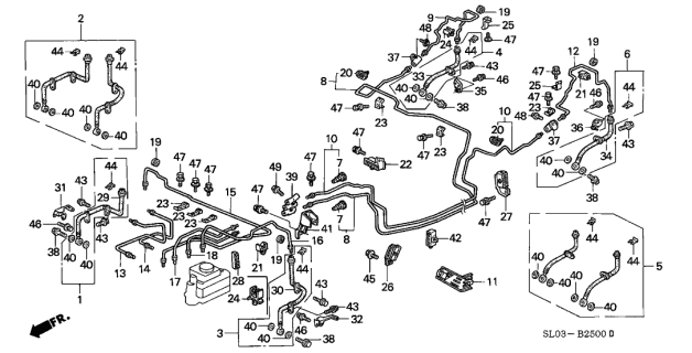 1997 Acura NSX Brake Lines Diagram