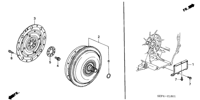 2005 Acura TL 4 Door BASE (NAVIGATION) KA 5AT Torque Converter Diagram