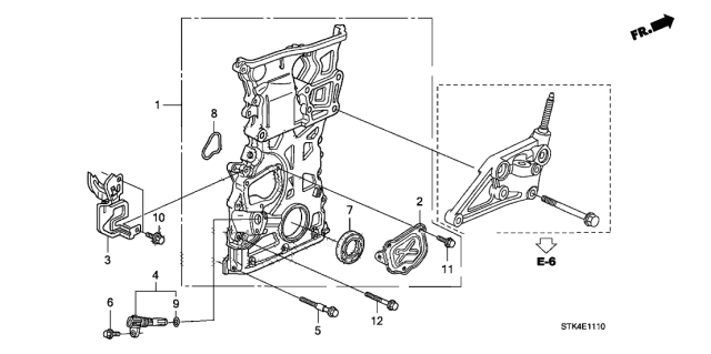 2009 Acura RDX Chain Case Diagram