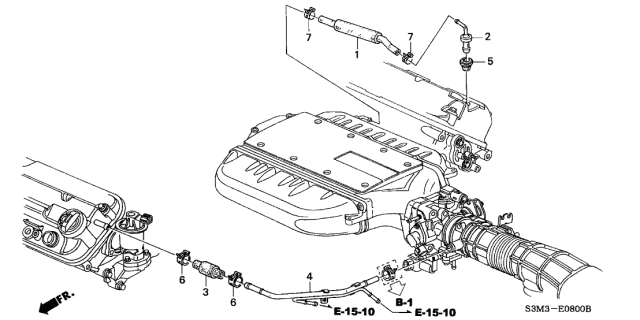 2003 Acura CL 2 Door PREM (NAVIGATION) KA 5AT Breather Tube Diagram