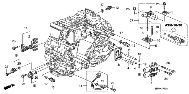 2007 Acura TL AT Sensor - Solenoid Diagram