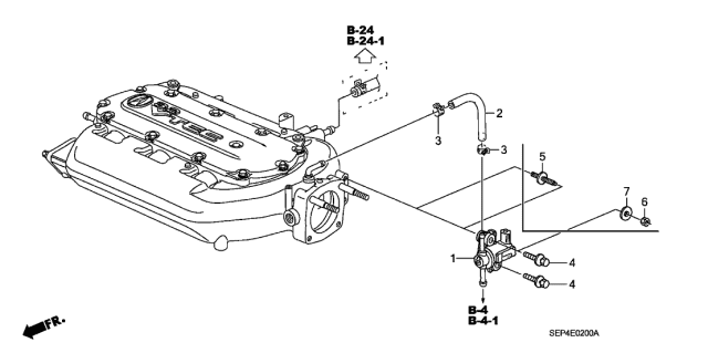 2004 Acura TL 4 Door BASE (NAVIGATION) KA 5AT Purge Control Solenoid Valve Diagram