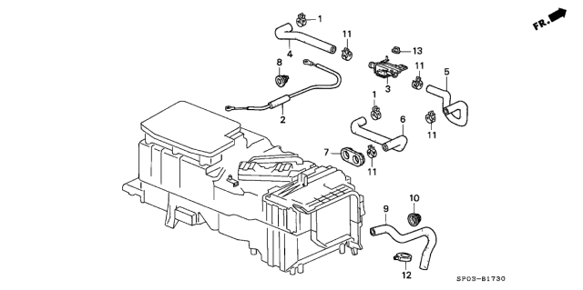1992 Acura Legend 4 Door STD KA 4AT Water Valve Diagram